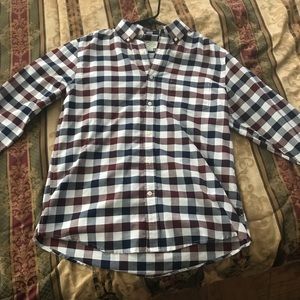 Red and white plaid shirt